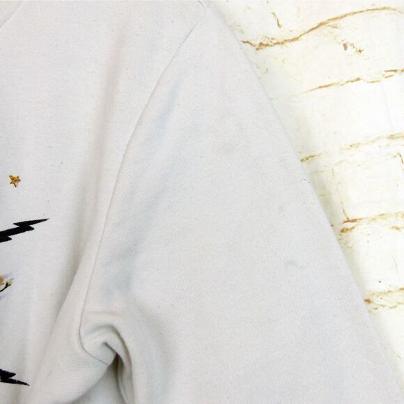 INC International Concepts Sweatshirt Mens M Ivory All Or Nothing Tiger Graphic - Picture 7 of 12